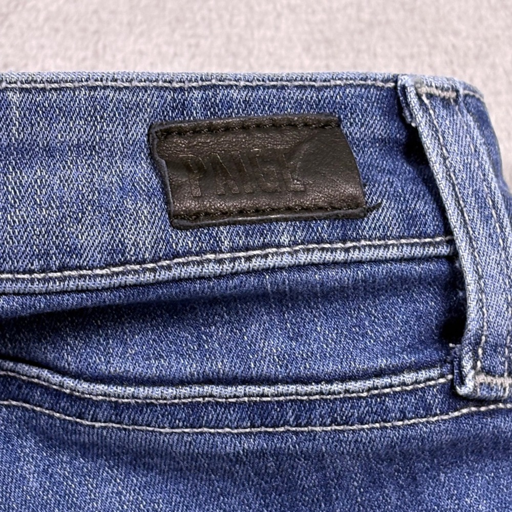 PAIGE Rory Crop Flare Jeans Blue‎ Distressed Raw Hem Size 31 (Msr 32x25) - Picture 8 of 15